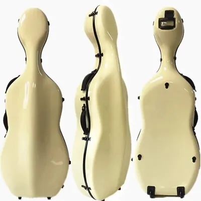 Light Yellow Cello Hard Case With Wheels4/4 SizeTwo Bow HoldersBack Straps • $315