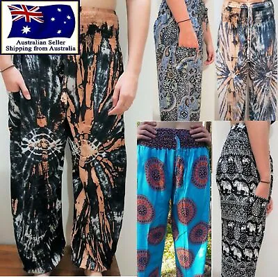$21.99 • Buy Bali Boho Harem Pants Yoga Happy Hippie Hippy Gypsy Bohemian Plus Size 16 18 20
