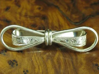 900 Silver Brooch IN Loop Shape / Real Silver/51g • $48.12