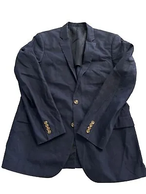 J.CREW 42L Thompson Blazer Navy Blue Mens 2-button Front Preowned • $40.60