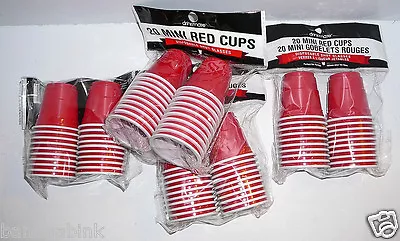 6 Pk Drinkmate Mini Red Cups 120pc Disposable Plastic Shot Glasses Party Drink • $16.98