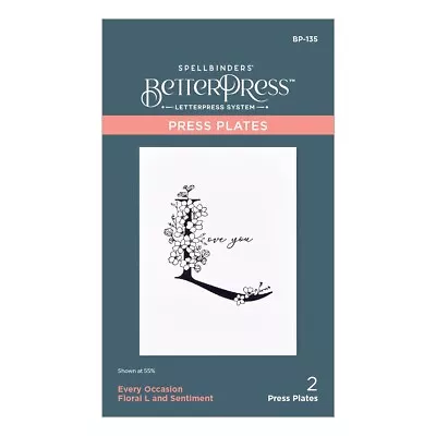 Spellbinders BetterPress Letterpress System Press Plates-Floral L BP135 • $14.57