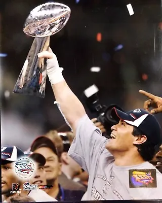 TEDY BRUSCHI Super Bowl XXXVI LOMBARDI TROPHY 8X10 PHOTO New England Patriots • $9.95