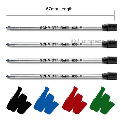 Schmidt Mine Refill D1 635 Mini Swarovski Compatible Ballpoint Pen With END CAPS • £4.95