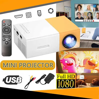 Mini Projector 1080P HDMI LED HD Home Cinema Portable Pocket Projector Party AU • $34.99