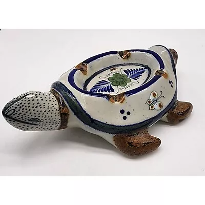 Hand Painted Signed Eranoi Tonala Mexico Blue And Green Sea Turtle Ashtray NWOT • $24.99