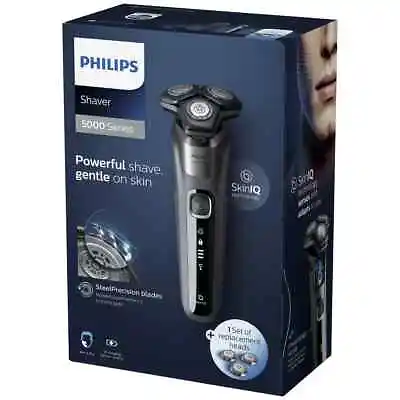 $208.88 • Buy Philips Series 5000 SkinIQ Wet Dry Electric Shaver S5587/39 + Replacement Head