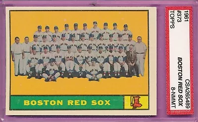 Csa 8 Nm-mint Red Sox Team 1961 Topps #373 Carl Yastrzemski Vintage Graded Tphlc • $53.97