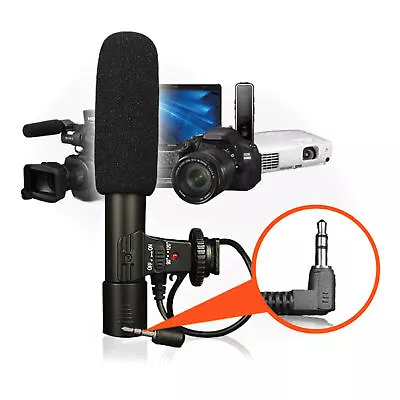 Stereo Micphone Mic 3.5mm Plug DV For Nikon D7000 D300s D5100 D5300 D3300 D3200 • $22.39