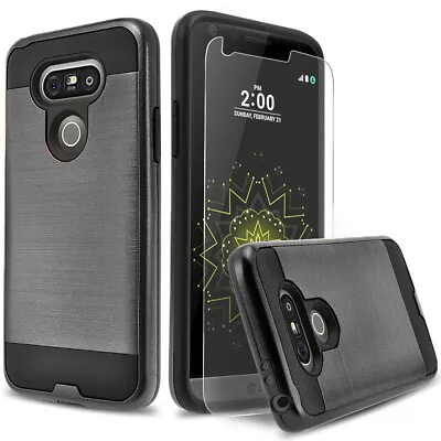 $14.79 • Buy For LG G6 G5 G4 G3 Phone Case, Shockproof Cover+Premium Screen Protector