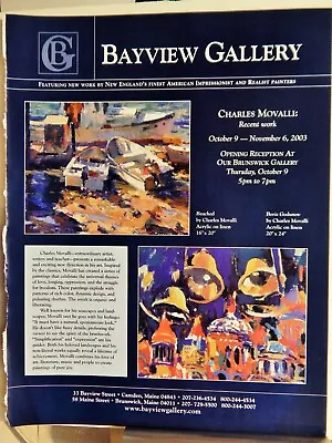 Charles Movalli  Art Pieces Orig Vtg 2003 Advertisement • $15.31