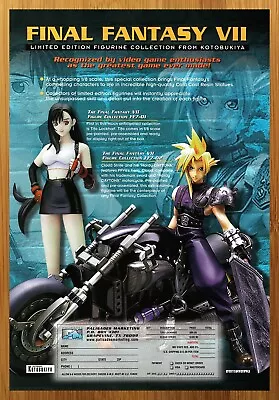 1999 Final Fantasy VII 7 Figures Print Ad/Poster Cloud Strife Tifa Lockhart Art • $19.49