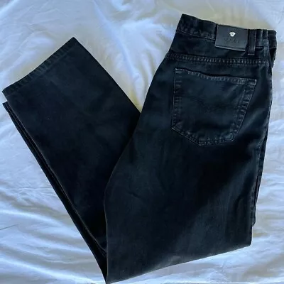 Versace Jeans Couture Black Denim Jeans Made In Italy 34x31 S • $40