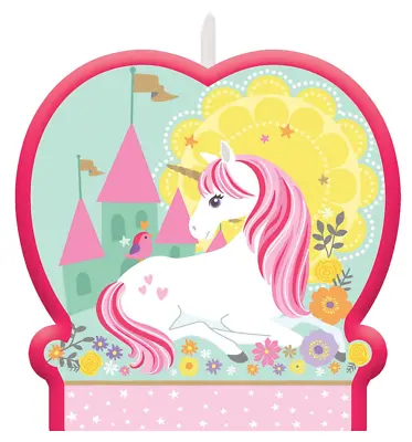 Flat Magical Unicorn Birthday Candle Amscan International Party Supplies 1ct. • $6.99