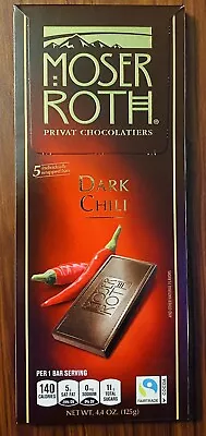 **NEW** ( 1 ) MOSER ROTH PREMIUM CHOCOLATE DARK CHILI 5-BAR 4.4-oz PACK NEW • $10.99