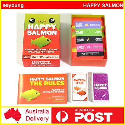 HAPPY SALMON Family Party Card Game Exploding Kittens Group Play • $32.99