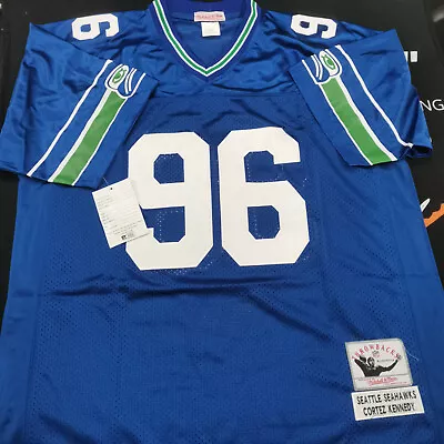 Vintage Cortez Kennedy #96 Seattle Seahawks Throwback Royal Stitched Jersey • $49.99