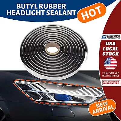 4Meter 0.35''Thick Butyl Tape Rubber Glue Headlight Sealant Retrofit Reseal Door • $10.99