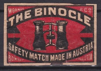 Old Matchbox Label Austria For India The Binocle • $3.49