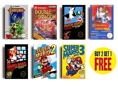 £3.50 • Buy A4 RETRO NINTENDO NES GAME POSTERS COLLECTION Print Wall Decor Fan Art
