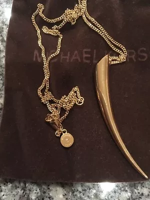 Michael Kors Gold Necklace With Horn Charm • $69