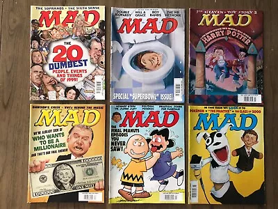 Mad Magazine Lot January-June 2000 Issues 389 390 391 392 393 394 • $10