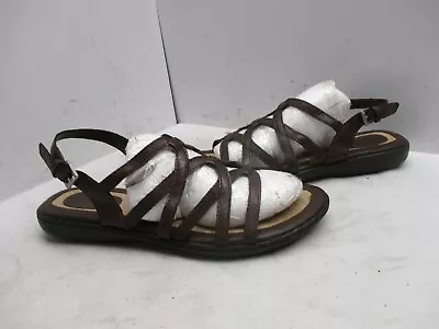 Born Concepts BOC Brown Adjustable Strap Slingback Sandals Sz 8 M Style Z27723 • $24.95