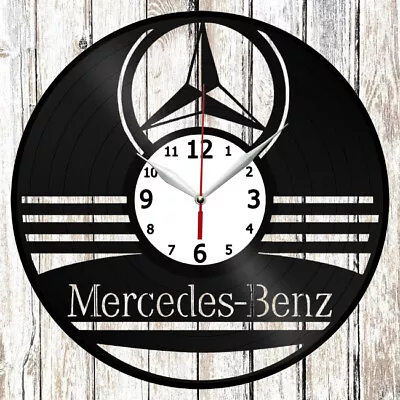 Mercedes Benz Vinyl Record Clock Handmade Home Decor Original Gift 3989 • $14.99