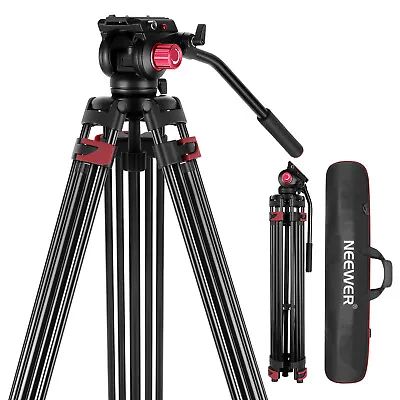 £147.99 • Buy Neewer 200cm Video Tripod Heavy Duty Camera Stand With 360°Fluid Drag Head