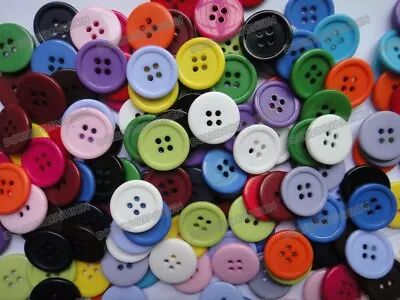 25mm 1  30pcs 4-Holes Round Resin Sewing Clothes Buttons Diy Craft Sell Off • $1.99