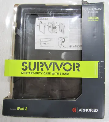 Griffin Survivor Armored Military Duty Case For IPad 2 Black GB02480  Item 1189 • $19.95