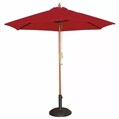 Bolero Round Parasol 3m Diameter Red Outdoors Wood And Polyester • £155.99