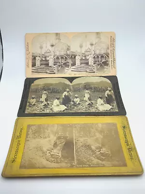 Vintage Stereoscope Card Lot Of 3 • $15.95