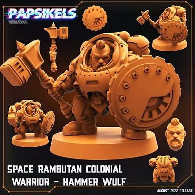 Hammer Wulf | Colonial Warrior | Rambutan | Papsikels | 32mm Scale • $12