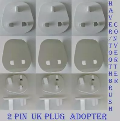 £12.99 • Buy Shaver Plug Adaptor Shaving Toothbrush Epilator Bathroom UK 2 To 3 Pin Converter