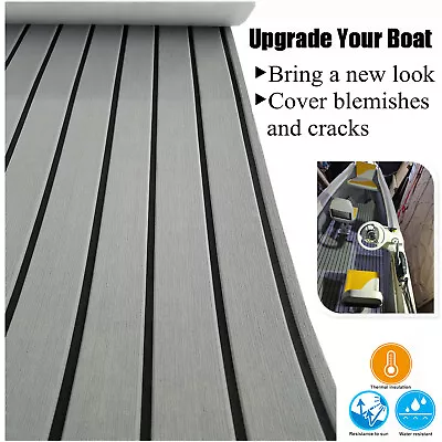 $69.72 • Buy EVA Boat Flooring Marine Teak Decking For Yacht Carpet Light Grey 90×240cm