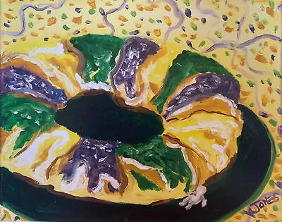 Mardi Gras King Cake New Orleans Louisiana New Orleans Art Print Kristi Jones • $22