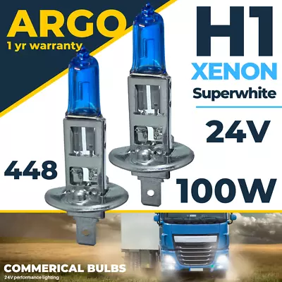 H1 Xenon 24v Headlight Bulbs Halogen Bright White 448 Fog Light Lorry Truck Hid • $28.01