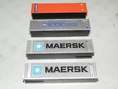 Walthers HO Assorted 40'  Husky Stack Containers Maersk & More Set Of 4  Lot #4 • $12