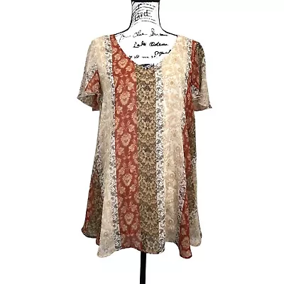 Show Me Your Mumu Kylie Mini Dress Tunic Fox Print Boho Fall Size S • $13.49