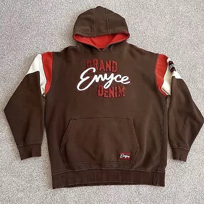 Vintage 90s Enyce Clothing Skateboard Pullover Streetwear Hoodie Earth Tone XL • $39