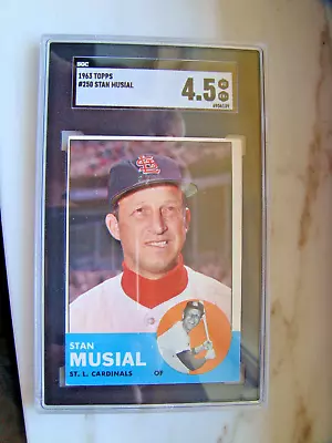 1963 Topps Stan Musial  Graded SGC 4.5 #250 Vintage Baseball • $29.99
