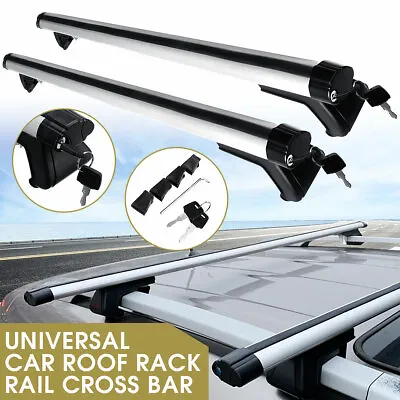 125CM Universal Adjustable Aluminum Alloy Car Roof Rack Cross Bars Carrier Lock • $67.50