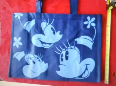 2 Pcs NEW Disney Store Blue Fabric Reusable Tote Shopping Gift Bag Mickey Mouse • $8.99