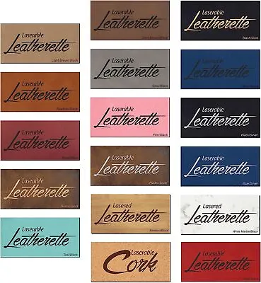 Laserable Leather Sheets Laserable Leatherette 12  X 24  Laser Engraving • $12.45