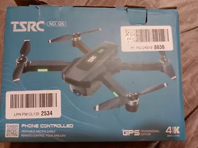 GPS Drone With 4K Camera TSRC Q5 RC Quadcopter Phone Controlled Open Box • $82.99