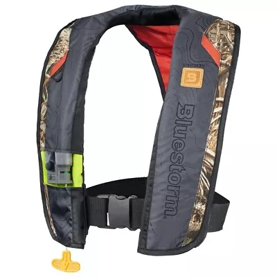 Bluestorm Stratus 35 Inflatable Life Jacket USCG Approved Type 2 PFD MAX5 Camo • $154.99