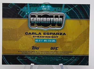 Carla Esparza 2024 Ufc Topps Chrome Generation Now Superfractor 1/1  • $5.50