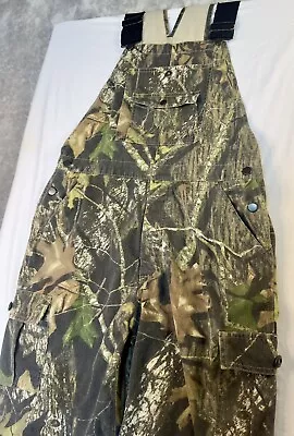 Vtg Field Staff By Mossy Oak Forest Floor Camo Bib Overalls Mens 36 Hunting • $42