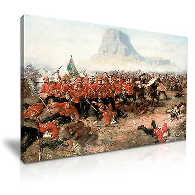 The Battle Of Isandlwana Zulu War Canvas Wall Art Picture Print 76x50cm • £30.99